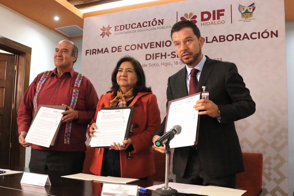 Convenio de colaboración entre el Sistema DIFH y la SEPH