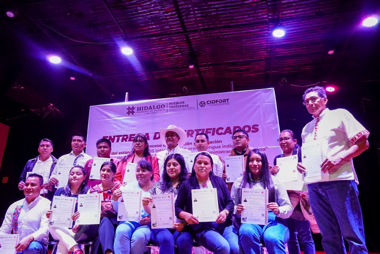 Certifican a 50 nuevos intérpretes de lenguas indígenas en Hidalgo