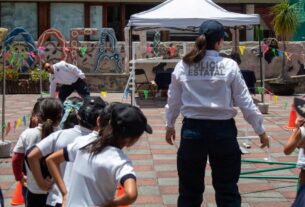 Durante el periodo vacacional, SSPH acercó a 818 niñas y niños a la policía estatal