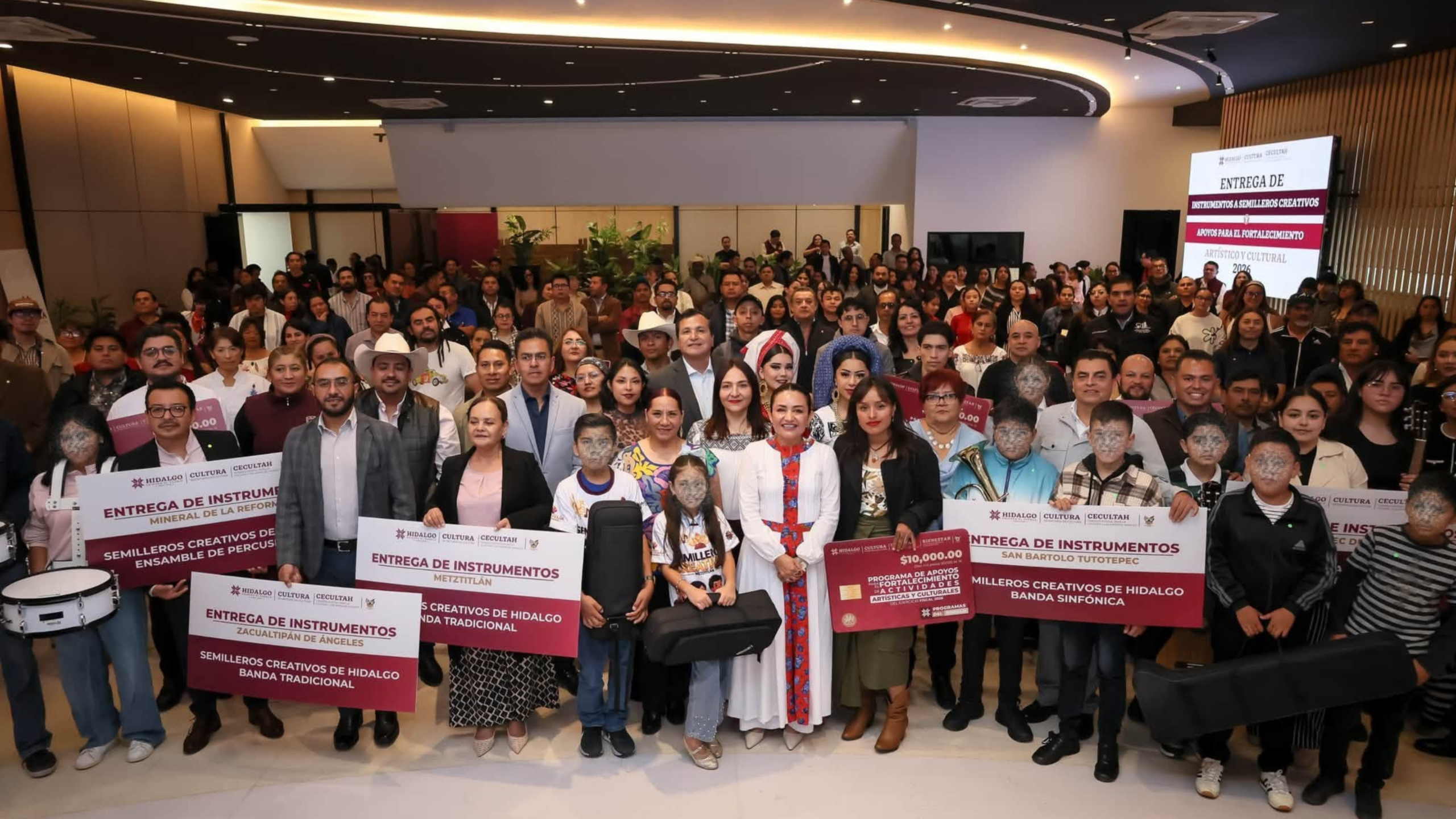 Con apoyo del gobierno de Hidalgo, 129 niñas y niños aprenderán música en cinco nuevas agrupaciones